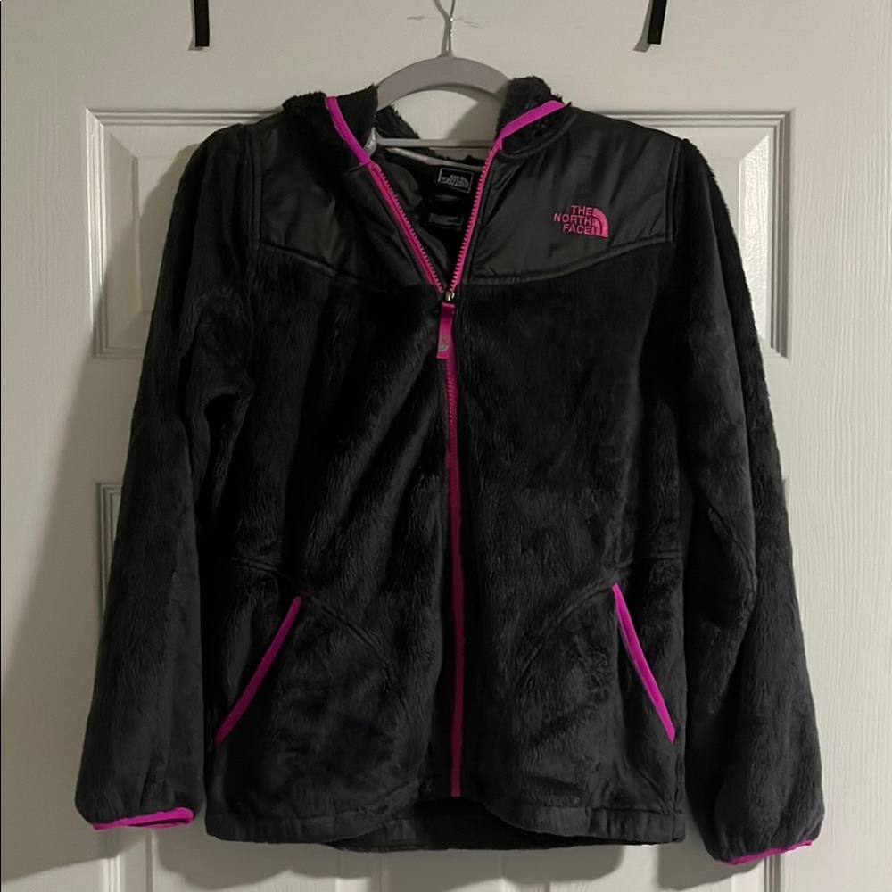 The North Face Black and Pink Fleece Jacket